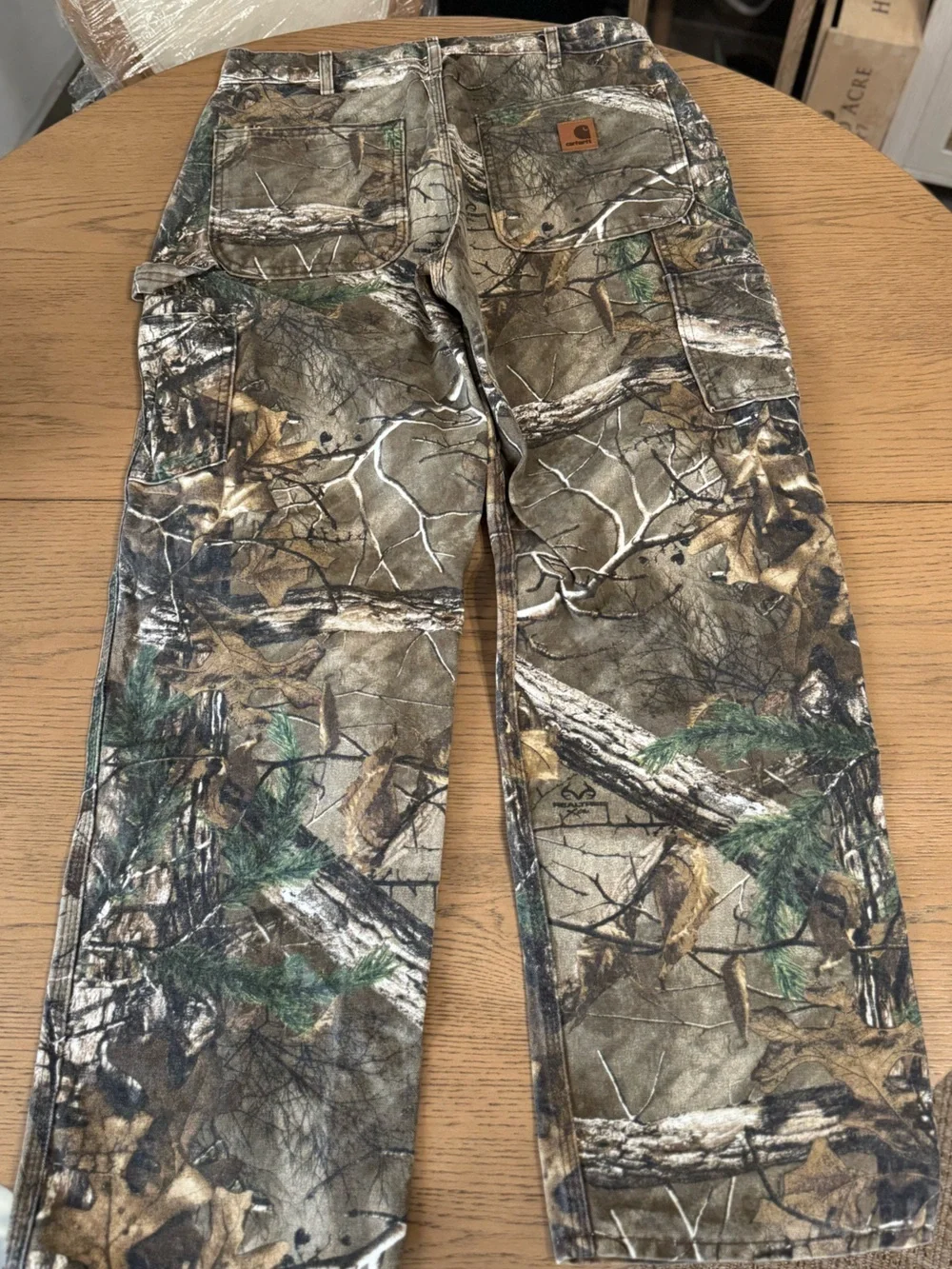 Vintage Carhartt Realtree Camo Work Pants Size 32x29 Hunting Utility Carpenter - Picture 5 of 6